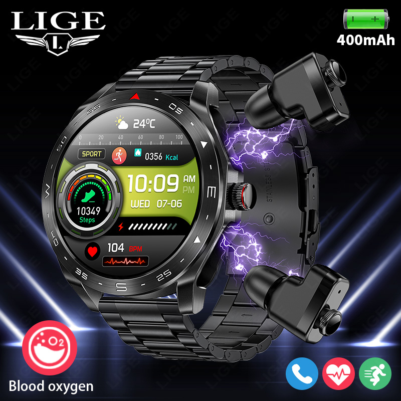 Smartwatch Headset - Reloj Inteligente LIGE con Auriculares Bluetooth,