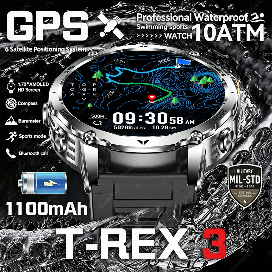 Smartwatch M Active - Reloj Inteligente T-Rex 3 de Grado