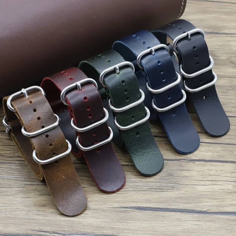 Nylon Nato Strap - Correas de reloj de cuero genuino