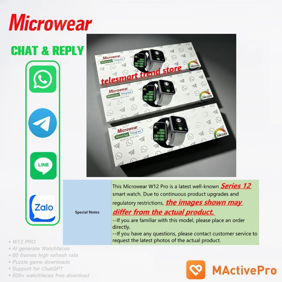 Smartwatch M Active - Reloj Inteligente Top Amoled Watch12pro W12pro