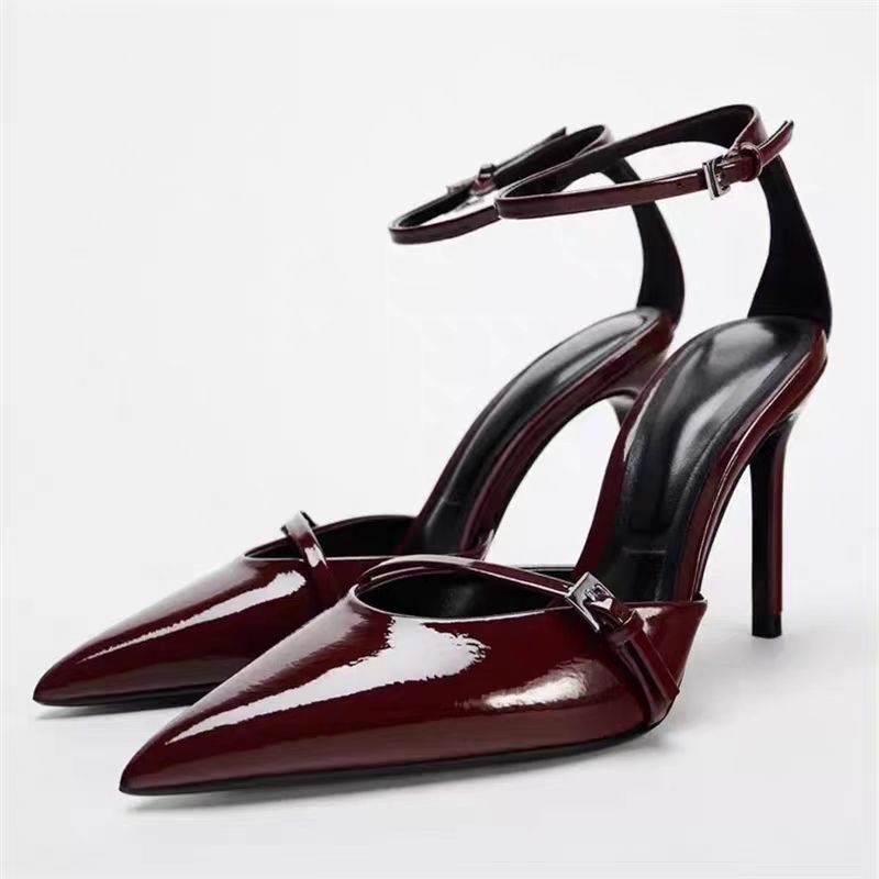 Leather Classic Strap - Sandalias de Tacón Alto Sexys de