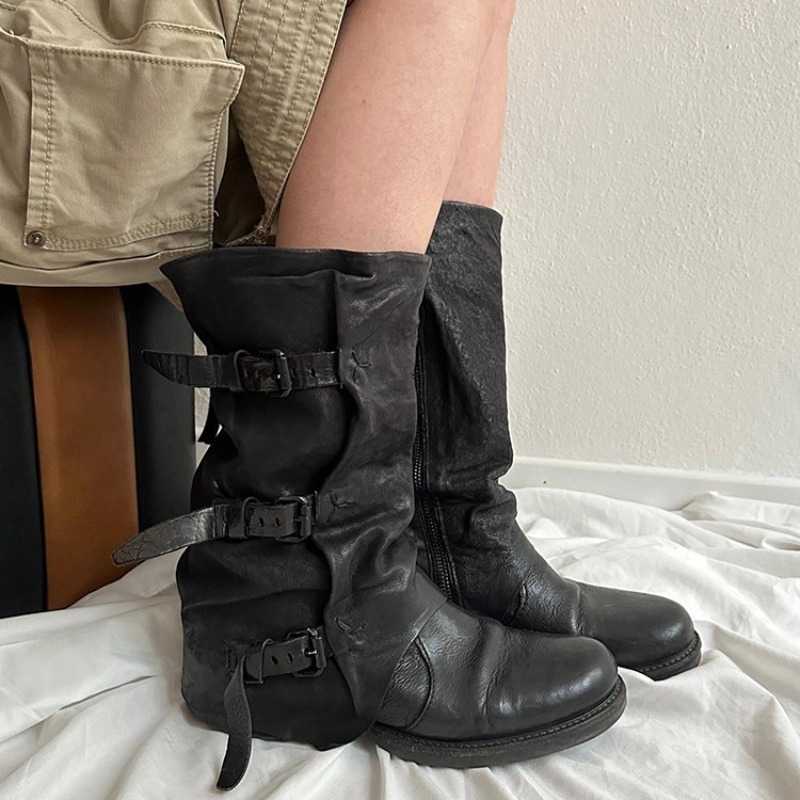Leather Classic Strap - Zapatos clásicos para Mujer, Botas de
