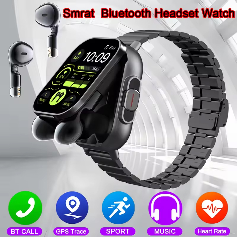 Reloj inteligente NFC TWS 2 en - Smartwatch Headset reseña y precio