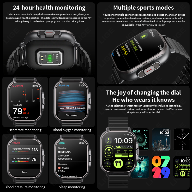 Reloj inteligente NFC TWS 2 en - Smartwatch Headset reseña y precio