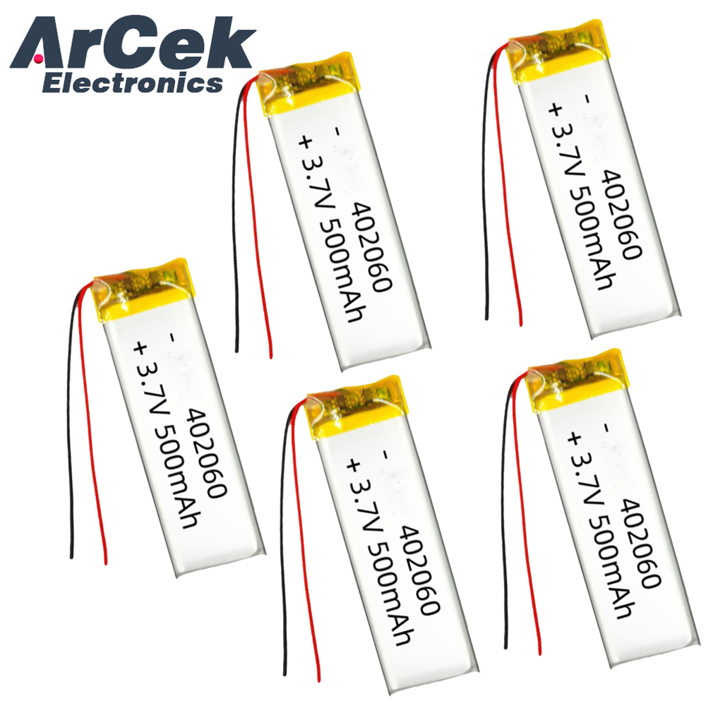5 uds 3,7 V 500mAh 402060 Lipo - Smartwatch Headset reseña y precio