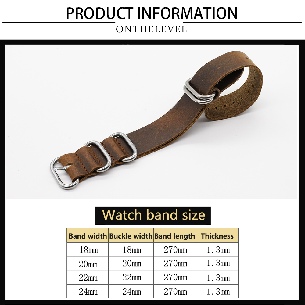 Correa de reloj de cuero genui - Nylon Nato Strap reseña y precio