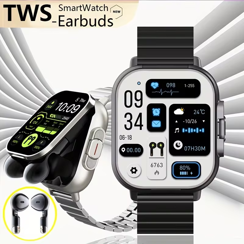 Reloj inteligente NFC TWS 2 en - Smartwatch Headset reseña y precio