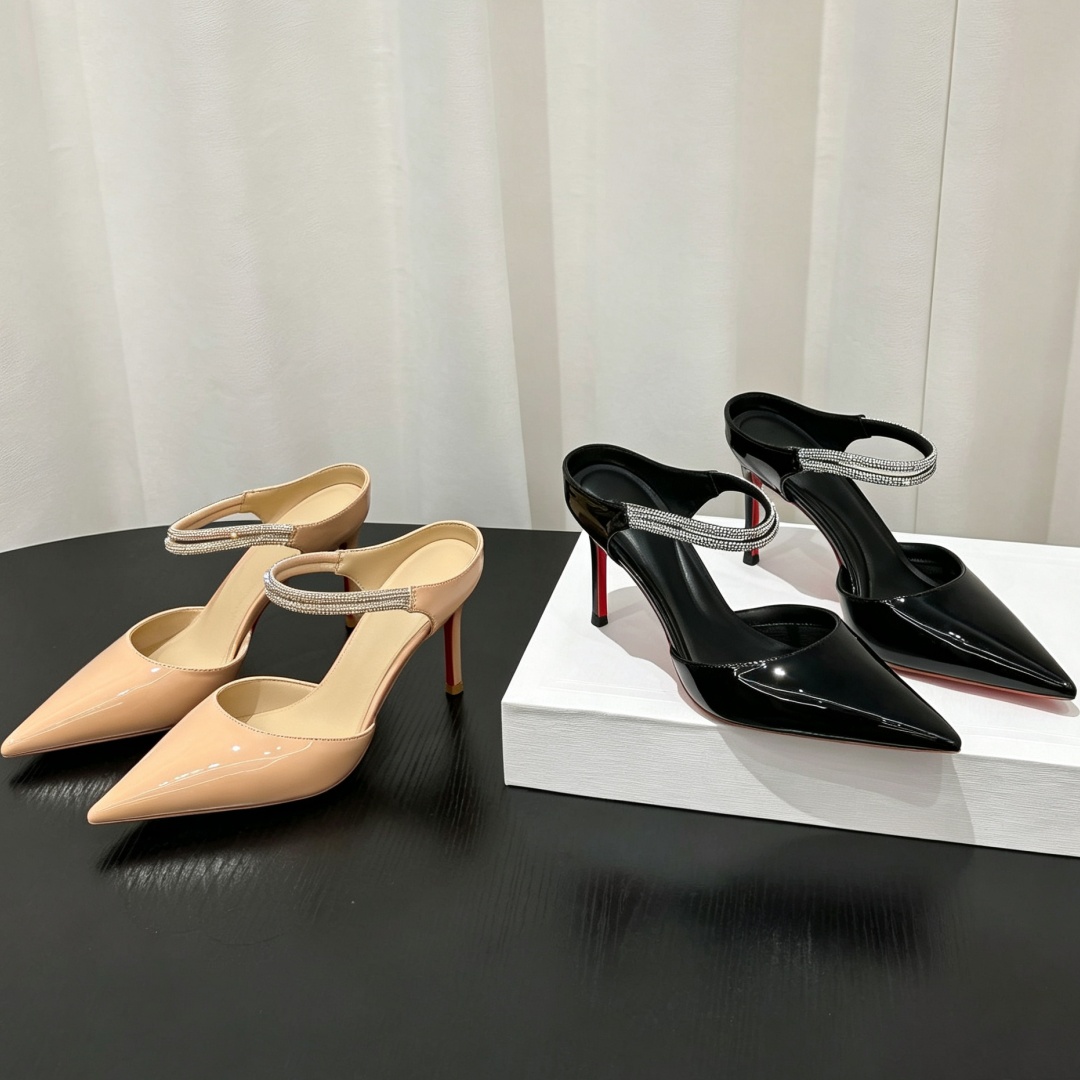 Zapatos de Tacón Alto para Muj - Leather Classic Strap reseña y precio